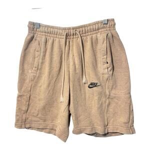 Nike Men’s XS Beige Club Fleece Relaxed Fit Sweat Style Shorts